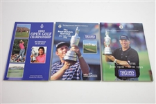 Twelve (12) OPEN Championship Official Programs - 1981, 1982, 1985, 1986, 1990-92, 1998-2002