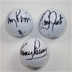 Corey Pavin, Kenny Perry and David Frost Signed Golf Balls JSA ALOA