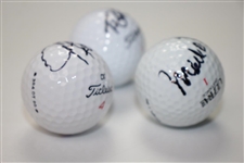 Mark O' Meara, Tom Lehman and Jay Haas Signed Golf Balls JSA ALOA