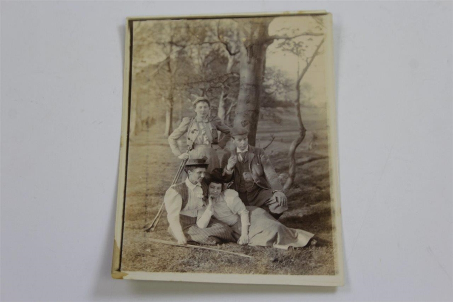 Three Victorian Era Dressed Golfers Photos Circa 1890's
