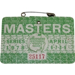 1978 Masters Tournament Series Badge #25117 - Gary Player Winner
