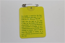 1980 Masters Tournament Series Badge #6054 - Seve Ballesteros Winner
