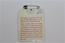 1981 Masters Tournament Series Badge #19674 - Tom Watson Winner