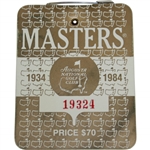 1984 Masters Tournament Series Badge #19324 - Ben Crenshaw Winner