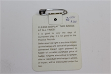 1984 Masters Tournament Series Badge #19324 - Ben Crenshaw Winner