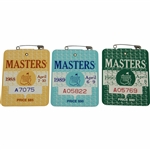 1988, 1989, & 1990 Masters Series Badges - Lyle & Faldo(x2) Winners