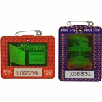 1993 & 1994 Masters Series Badges #X06509 & #X06831- Langer & Olazabal Winners