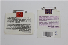 1993 & 1994 Masters Series Badges #X06509 & #X06831- Langer & Olazabal Winners