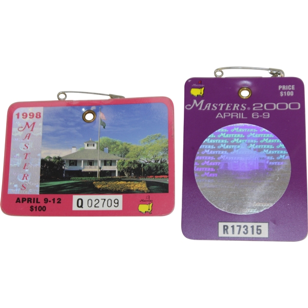 1998 & 2000 Masters Series Badges #Q02709 & #R17315 - OMeara & Singh Winners