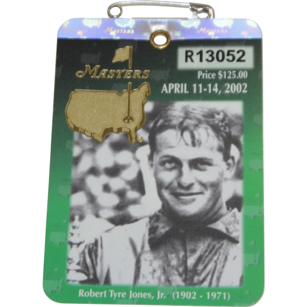 2002 Masters Tournament Series Badges #R13062 - Tiger Woods Winner