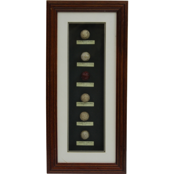 Classic Evolution of the Golf Ball Framed Presentation Display - Facsimile Examples