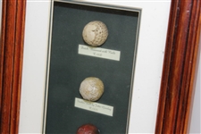 Classic 'Evolution of the Golf Ball' Framed Presentation Display - Facsimile Examples