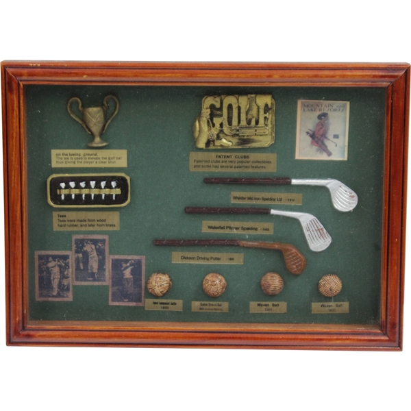Classic Evolution of Golf Equipment Framed Presentation Display - Replica Items