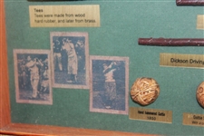Classic 'Evolution of Golf Equipment' Framed Presentation Display - Replica Items