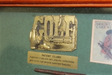 Classic 'Evolution of Golf Equipment' Framed Presentation Display - Replica Items