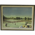 Bobby Jones Tying Putt at Winged Foot in the 1929 US Open by Robert Fawcett - Esquire 1945