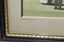 Bobby Jones Tying Putt at Winged Foot in the 1929 US Open by Robert Fawcett - Esquire 1945