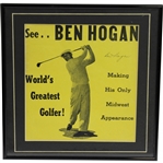 Ben Hogan Signed "Ben Hogan Worlds Greatest Golfer Making Midwest Appearance Poster JSA ALOA