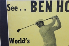 Ben Hogan Signed Ben Hogan World's Greatest Golfer' Making Midwest Appearance Poster JSA ALOA