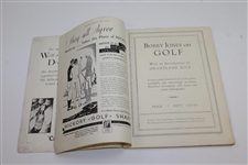 Bobby Jones on Golf Magazine with Introduction by Grantland Rice - Copyright 1929-1930