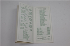 1961 Augusta National Golf Club Membership Directory with Key Dates/Info - Oct. 10, 1961