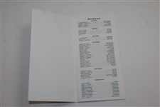1998 Augusta National Golf Club Membership Directory with Key Dates/Info - October 1998