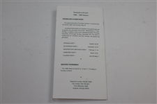 1998 Augusta National Golf Club Membership Directory with Key Dates/Info - October 1998
