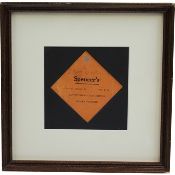 Joyce Wethered Signed 1935 Exhibition Match at Highland G&CC Ticket #917 JSA ALOA