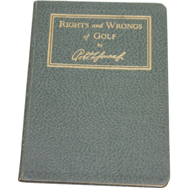 1935 A.G. Spalding & Bros. Rights & Wrongs of Golf by Bobby Jones - Excellent Condition