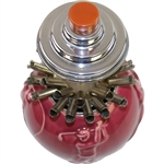 Circa 1920 Rookwood Golf Cranberry Cigarette Dispenser with Sports Themes