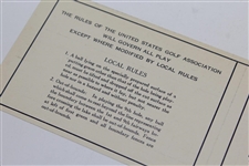 1930 US Open at Interlachen Country Club Official Scorecard - Bobby Jones Grand Slam!