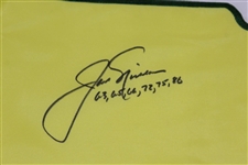 Jack Nicklaus Signed Masters Undated House Flag with Years Won Notation JSA ALOA
