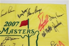 Big Three Plus other Masters Champs Signed 2007 Masters Flag - Nicklaus & Ford Center JSA ALOA