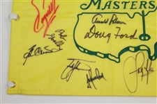 Big Three Plus other Masters Champs Signed 2007 Masters Flag - Palmer & Ford Center JSA ALOA
