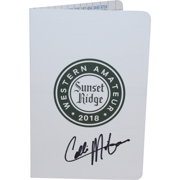 Collin Morikawa Signed 2018 Western Amateur at Sunset Ridge Scorecard JSA ALOA