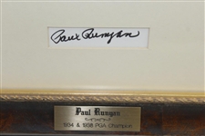 Two-Time PGA Champion Paul Runyan Signed Cut with 8x10 Photo - Framed JSA ALOA