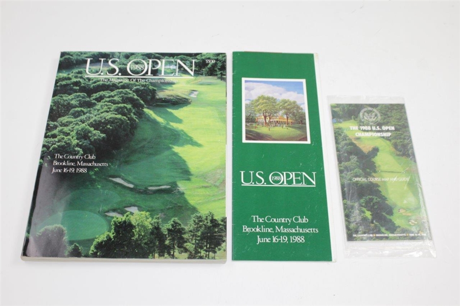 1988 US Open at The Country Club-Brookline Tickets, Program, Spec Guide, & Booklet
