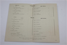 1936 Ladies' International Match at The King's Golf Course Official Program - Great Britain vs U.S.A.