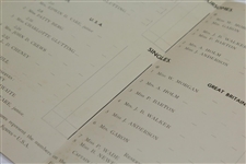 1936 Ladies' International Match at The King's Golf Course Official Program - Great Britain vs U.S.A.
