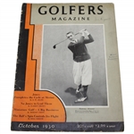 1930 Golfers Magazine with Bobby Jones Grand Slam Content - October
