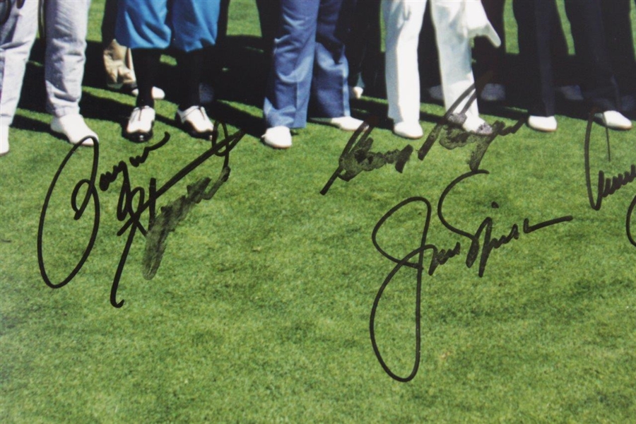 Palmer, Stewart, Nicklaus, Player & 22 others Signed 16x20 Fred Meyer Field Photo JSA FULL #Z99685