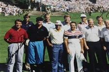 Palmer, Stewart, Nicklaus, Player & 22 others Signed 16x20 Fred Meyer Field Photo JSA FULL #Z99685