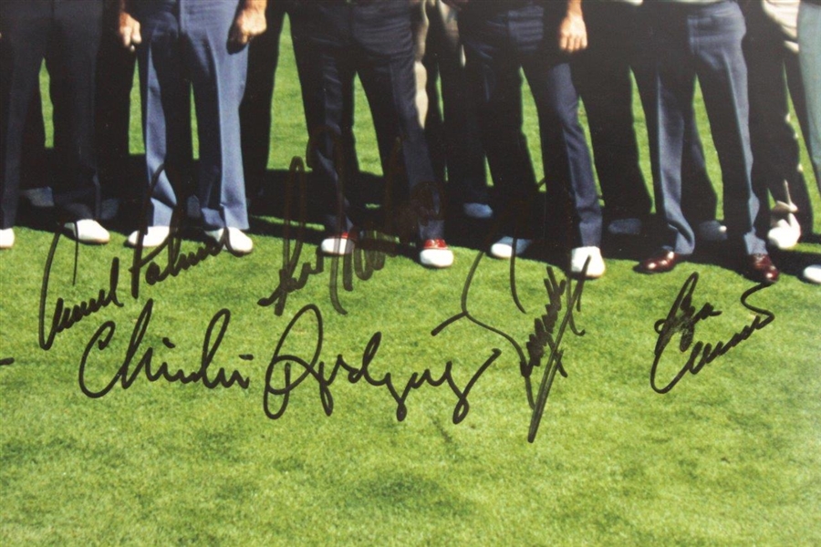 Palmer, Stewart, Nicklaus, Player & 22 others Signed 16x20 Fred Meyer Field Photo JSA FULL #Z99685