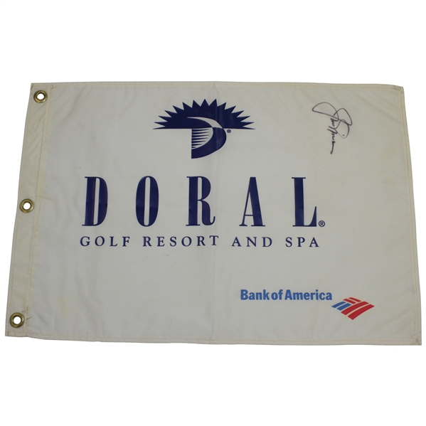 Jack Nicklaus Signed Doral Golf Resort & Spa White/Blue Flag JSA ALOA