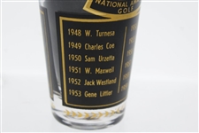 1959 US Amateur & US Open Champions Foil Drinking Glass - Good Condition