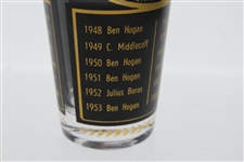 1959 US Amateur & US Open Champions Foil Drinking Glass - Good Condition