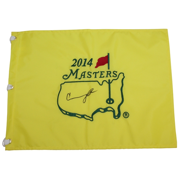 Condoleeza Rice Signed 2014 Masters Embroidered Flag JSA ALOA