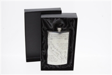 Royal Troon Pewter Flask with Course Layout & Scorecard Engraved - Great Condition in Original Box