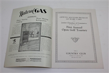 1930 Junior Chamber of Commerce of Salt Lake City First Annual Open Golf Tourney Program & Badge