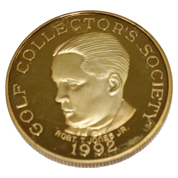 1992 Golf Collectors Society .999 Sterling Silver Gold Clad Medal